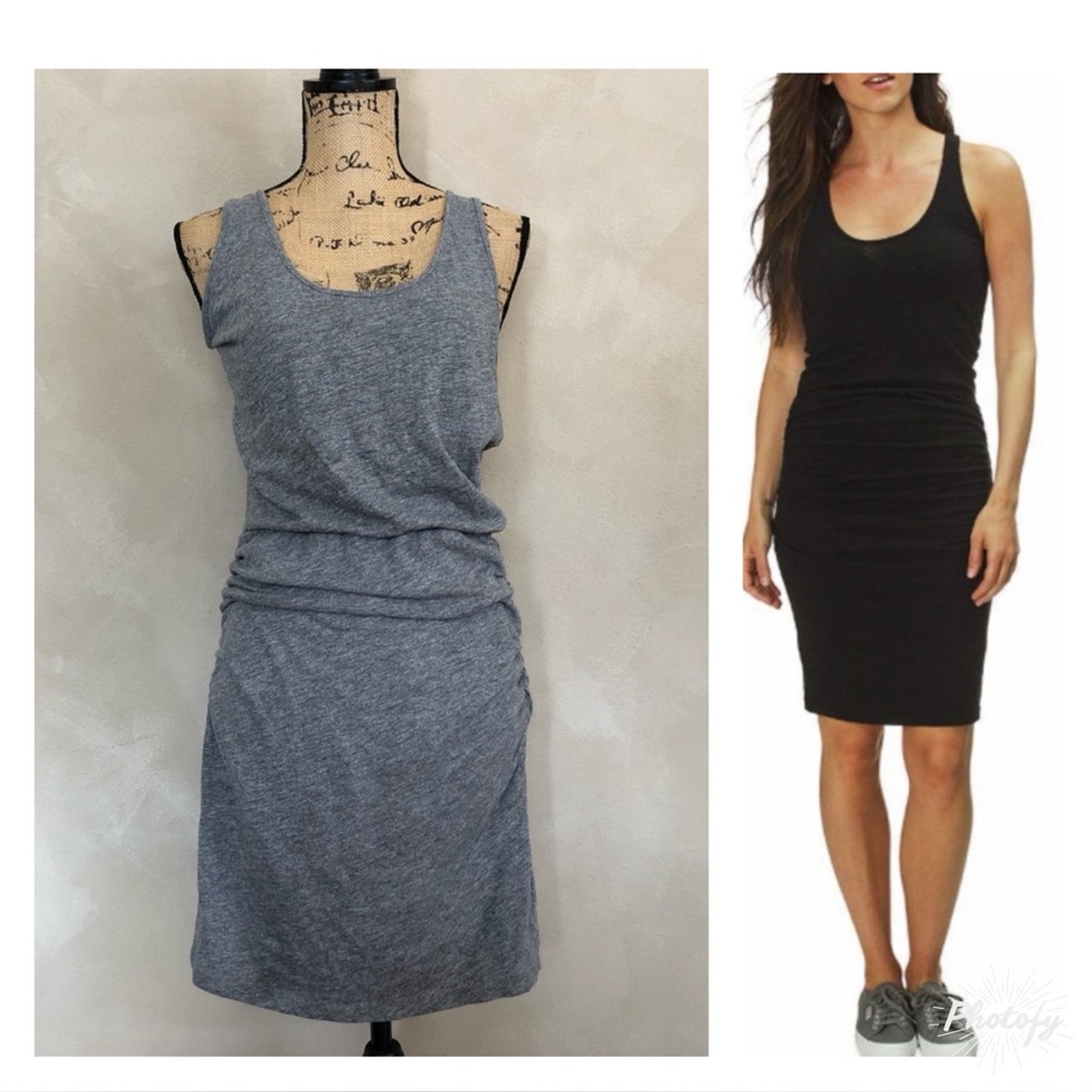 Monrow narrow tank shirred dress